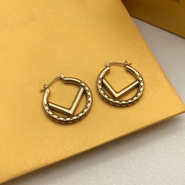 

womens hoops earrings for women stud fashion big circle simple earring jewelry luxurys designer earings letter earring, Golden;silver