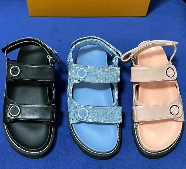 

Luxury Women sandals thick-soled classic sandals after casual Ladies Roman sandals paste Comfortable open-toed Women's beach sandals 35-42, Blue