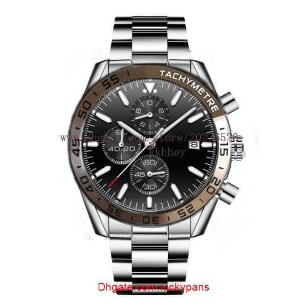 

designer r olax watches classic f1 007 racing style mens montre de luxe japan quartz movement automatic date dial male clock man sports fitn, Slivery;black