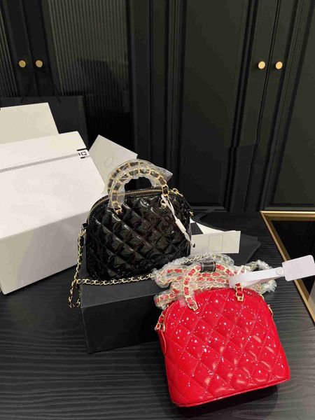 

fashionable cf shell bag tote chain mini women's diamond pattern shiny leather shoulder designer cc luxury id michafl_kops