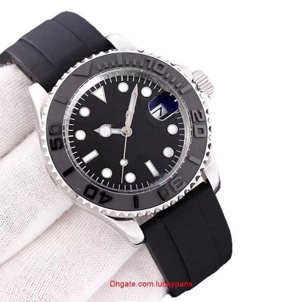 

r olax luxury automatic mens watch with box stainless waterproof luminous classic steel sports mens satch sapphire watchs montre de luxe wri, Slivery;black