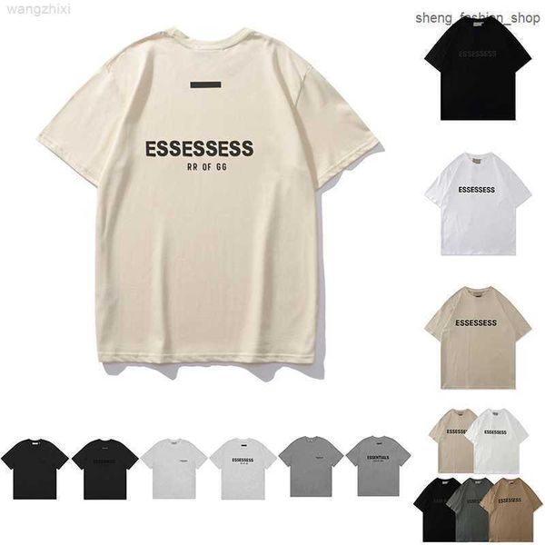 

fear of ess mens womens designers t shirts for man s summer fashion essen luxurys letter tshirts clothing polos apparel sleeved bear tshirt, Black