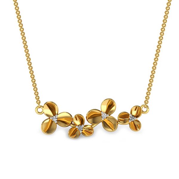 

solid gold diamond custom pendant real 18k yellow gold diamond floral pendant fine jewelry pendants for necklace manufacturer, Silver