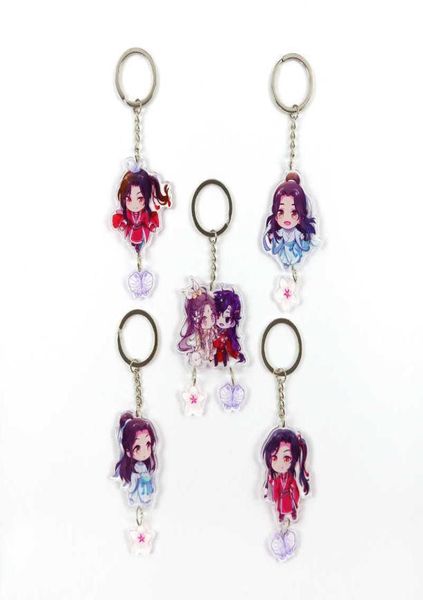 

tian guan ci fu keychain man heaven officials blessing key chain women pendant key ring jewelry cute key holder metal brelok g10191436149, Silver