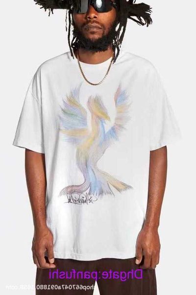 

factory wholesale designer t shirt for sale g allery d ept colored sunbird short sleeve fog high street loose colored sunbird short sleeve t, White;black