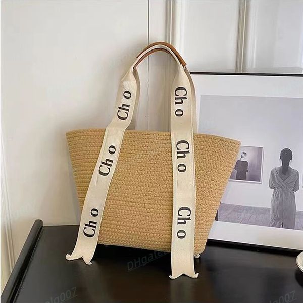 

lafite grass woven beach bag handbag vegetable basket luxuries women beach bag shopping bags totes large capacity designers shoulder bag han
