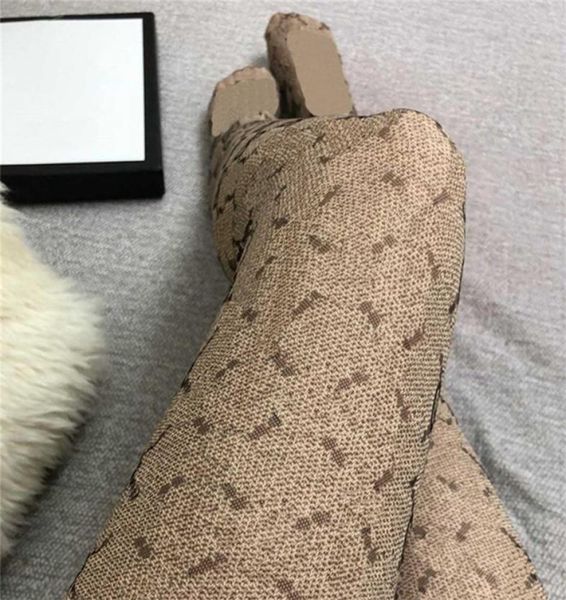 

full classic letter pantyhose women double initial long socks fashion silk tights lady slim tight stylish stockings2192890, Black
