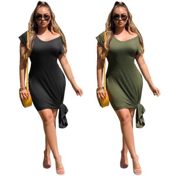 

womens spring and dresses summer fashion slim fit pure side lace up color dress, Black;gray