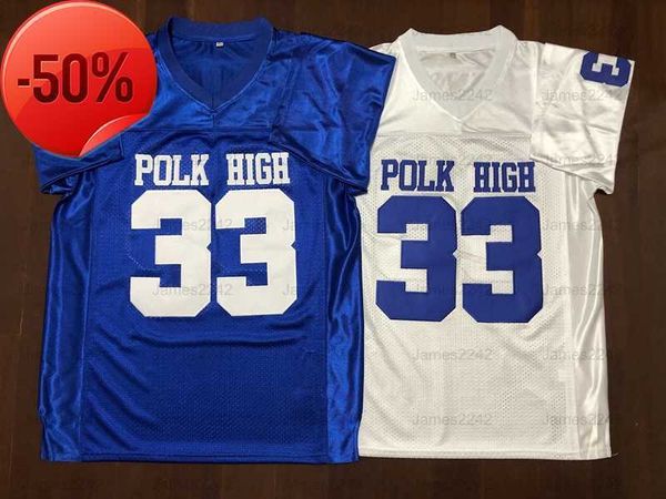 

al bundy #33 polk high men's football jersey married with children stitched blue white s-3xl ing, Black;red