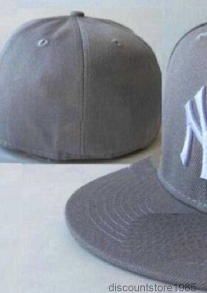 

2023 men's new york full closed caps summer navy letter bone men women black color all 32 teams casual sport flat fitted hats mix color, Blue;gray