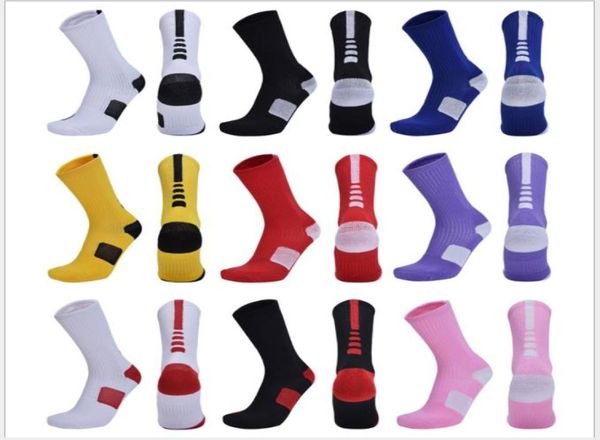 

long basketball socks elite thicker and longer high socks towel sweatabsorbing breathable sports socks7972609, Black