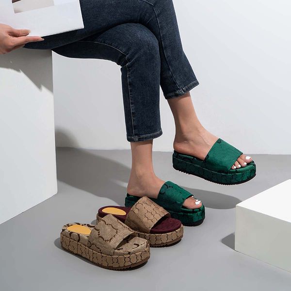 

designer shoes slipper flat sandals platform luxury shoes for women slides fashion brand slipper ladies with original box beach womens slipp, Black