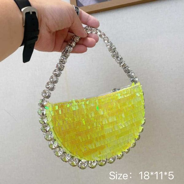 

women's 2023 new korean internet red small fresh contrast rhinestone sequins dinner bag one shoulder portable underarm bag 230613