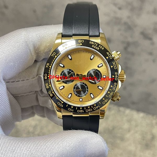 

3 styles u1 version luxury mens watches 40mm tona 116518 116519 116515 ceramic bezel automatic movement rubber strap st9 code sapphire men&#, Slivery;brown