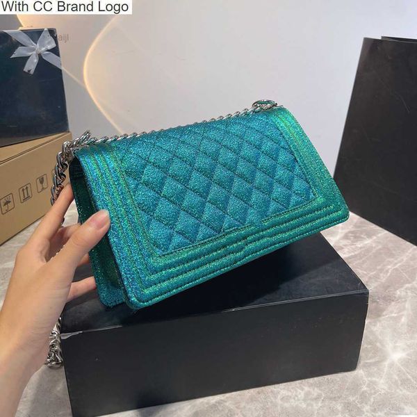 

luxury cc shoulder bags designer classic boy flap france brand diamond lattice handbags fashion silver metal chain crossbody bag luxu