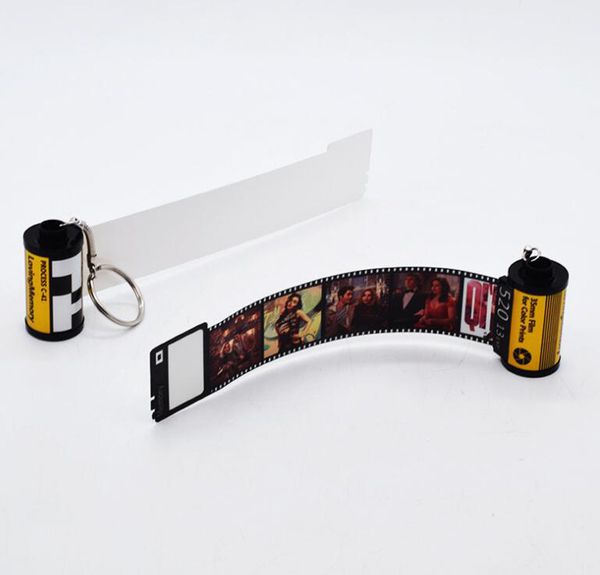 

10pcs bag parts sublimation diy white blank pet film roll keychain, Black