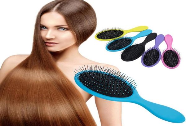 

wet dry hair brush hair detangler brush massage comb with airbags combs for wet hair shower brush b5374813188, Silver