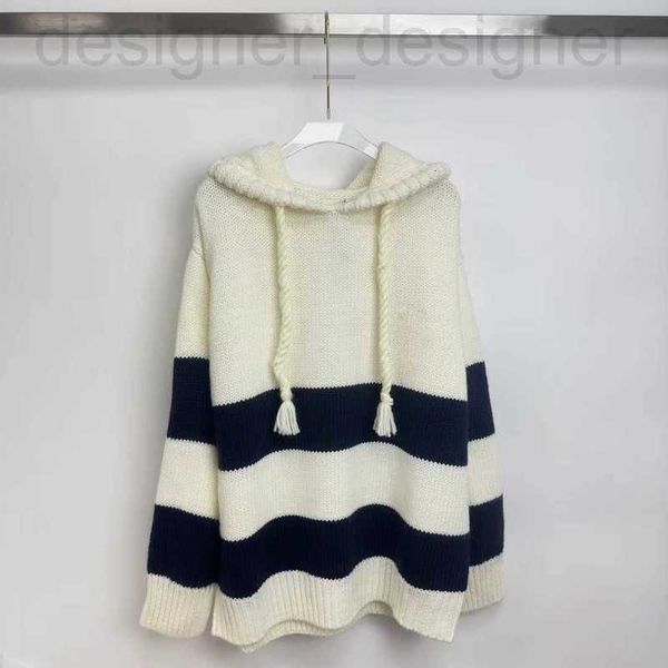 

women's sweaters designer 2022 autumn winter milan runway hooded long sleeve high end jacquard pullover 1120-10 r4n8, White;black