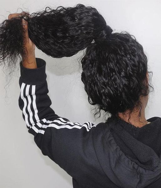 

transparent 134 and 136 lace frontal bob wig with baby hair deep wave curly3283186, Black;brown