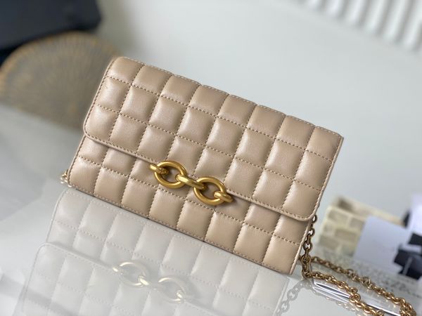 

2023 new women's shoulder bag chain handbag french designer high-end custom quality crossbody bag whole package made of sheepskin is ve