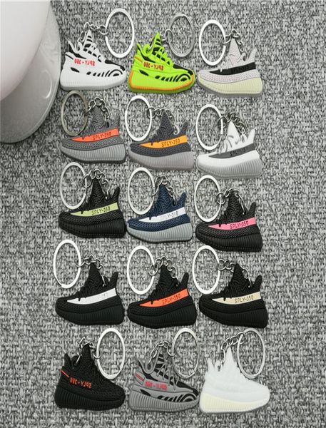 

new fashion mini silicone cute air shoes keychain charm women key ring gifts sneaker key holder pendant accessories key chain2446392, Silver