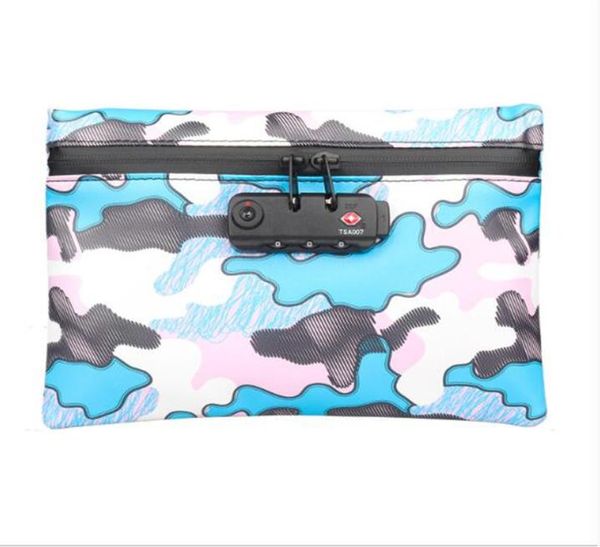 

2417cm firedog smoking smell proof bag pu leather tobacco pouch with lock for herb odor proof stash container case storage9060031