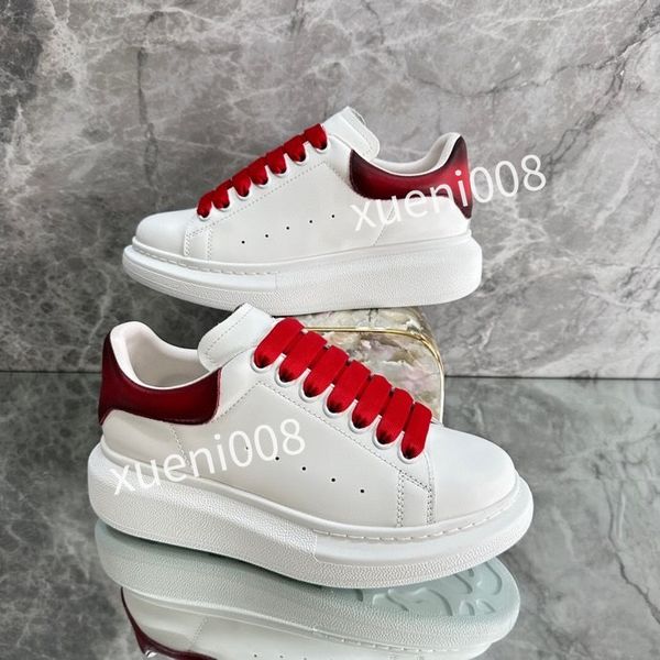 

new womans man fashion quality casual shoes heel leather lace-up sneaker running trainers letters flat printed sneakers2023, Red;white
