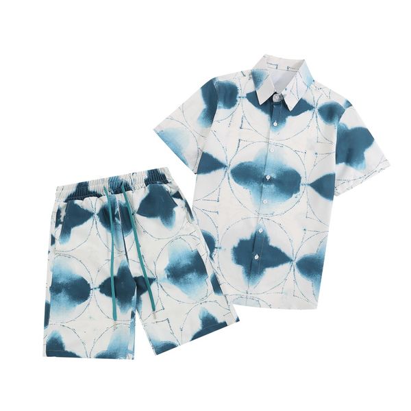 

23ss men's tracksuits designer luxury suit street short sleeve shorts suit woman apparel print jogger sportswear summer casual shirt fa, Gray