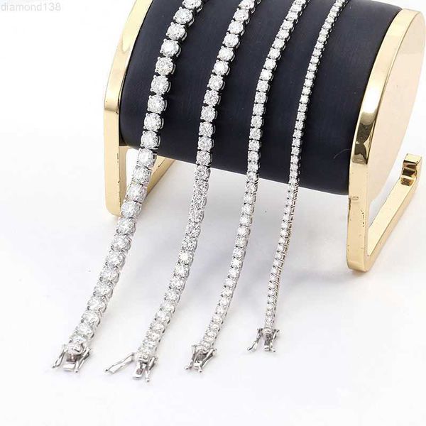 

custom 2mm 3mm 4mm 5mm 6.5mm width d color vvs moissanite diamond sterling silver s925 iced out hiphop jewelry tennis chain
