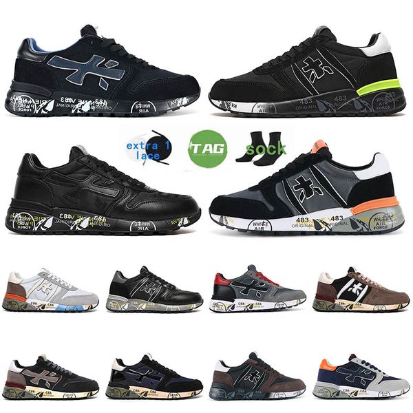

new premiata mens womens running shoes designer italy mick lander django sheepskin genuine leather mens traingers sports sneakers walking jo
