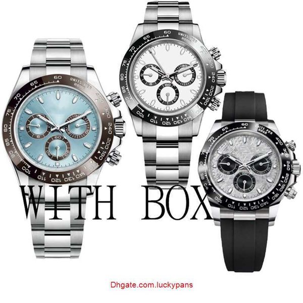 

r olax luxury men's 40mm automatic mechanical watch designer 904l all stainless steel ceramic watch folding buckle waterproof super bri, Slivery;black