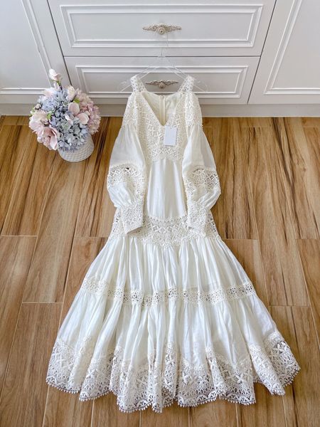 

runway dresses australian designer dress with linen print suspender and water-soluble lace lantern sleeves, off shoulder length dress, Black