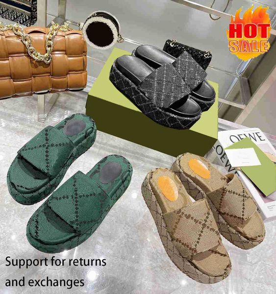 

women slippers fashion luxury sandals 2023 thick bottom designer shoes letter flat mules lady sandals stylist summer outdoor beach, Black