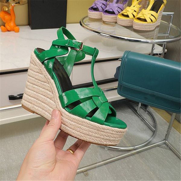 

fashion women's sandals 2023 yslity luxury brand letter logo summer women's high heels men's casual student flats 03-037, Black