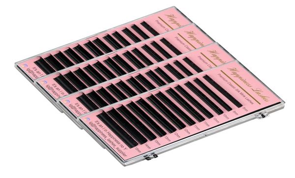 

4 packs eyelash extension supplies individual lashes silk mink lash 12 lines deep matt6726641