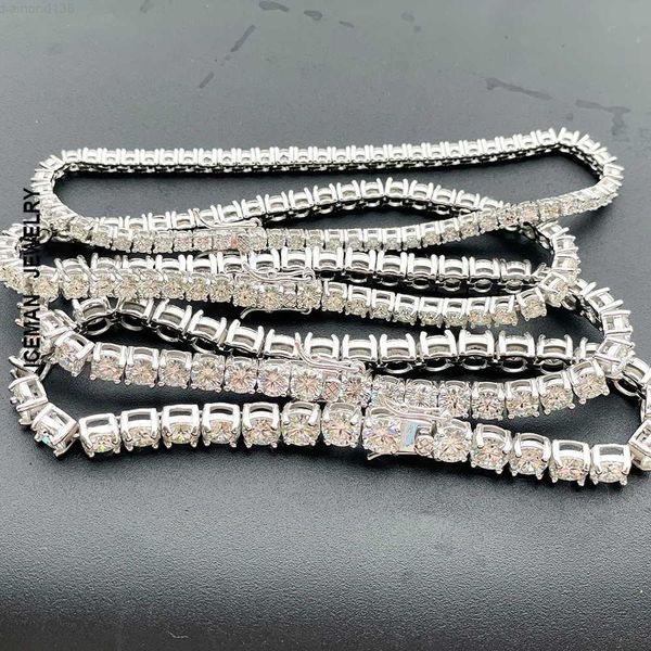 

iceman jewelry 3mm 4mm 5mm 6mm moissanite diamonds tennis bracelets 925 sterling silver