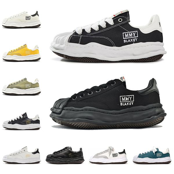 

men women mihara yasuhiro peterson og sole canvas low mmy shoes designer sneakers black white blue mens trainers