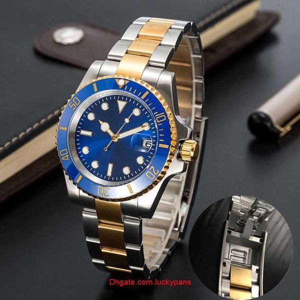 

designer r olax watches mens 40mm automatic mechanical watch stainless steel blue black ceramic sapphire wrist super luminous montre de luxe, Slivery;black