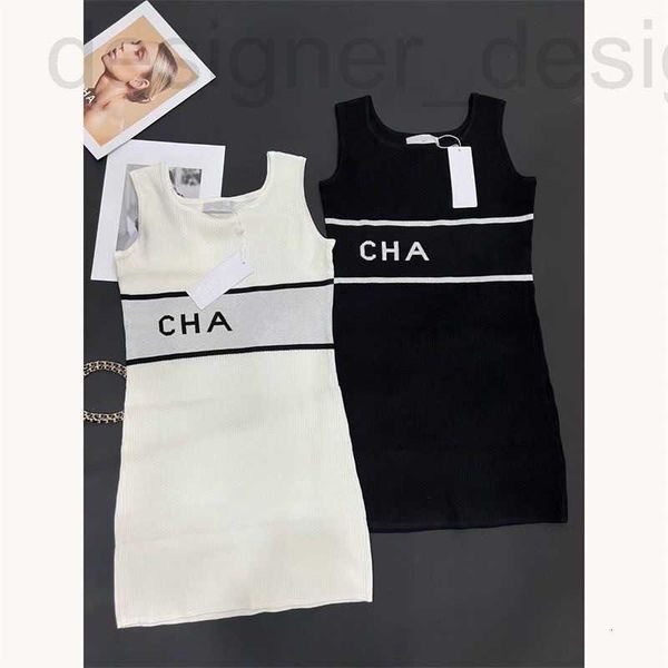 

basic & casual dresses designer women classic knit dress fashion letter pattern summer short sleeve womens clothing 24ck, Black;gray