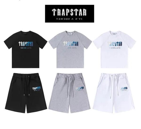 

trapstar men tshirts short sleeve shirts designers t-shirts cottons tees polos shirt chandal tuta ensemble clothing, White;black
