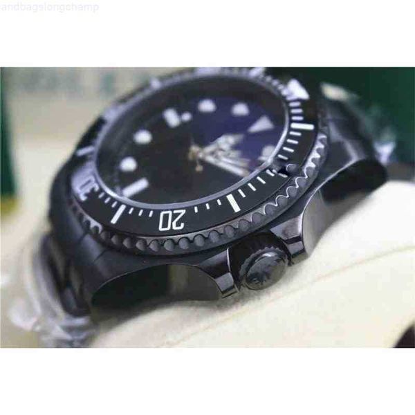 

men watch date gmt luxury fashion brand black strap sea-dweller ceramic bezel stanless steel clasp 116660 automatic movement business casual, Slivery;black