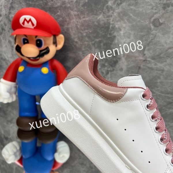 

2023new women men fashion quality casual shoes heel leather lace-up sneaker running trainers letters flat printed sneakers, Red;white