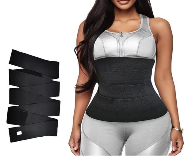 

waist trainer shaperwear belt women slimming tummy wrap belt resistance bands cincher body shaper fajas control strap5200654, Black;gray