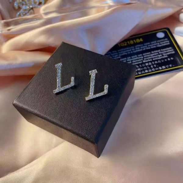 

without boxes luxury women fashion earrings designer g letter stud retro ring pendant engagement earring for lady wholesale, Golden;silver