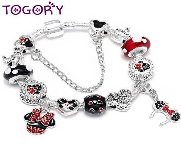 

european silver charm bracelet with crystal beads strand bracelet for women kids diy jewelry gift drop7429724, Golden;silver