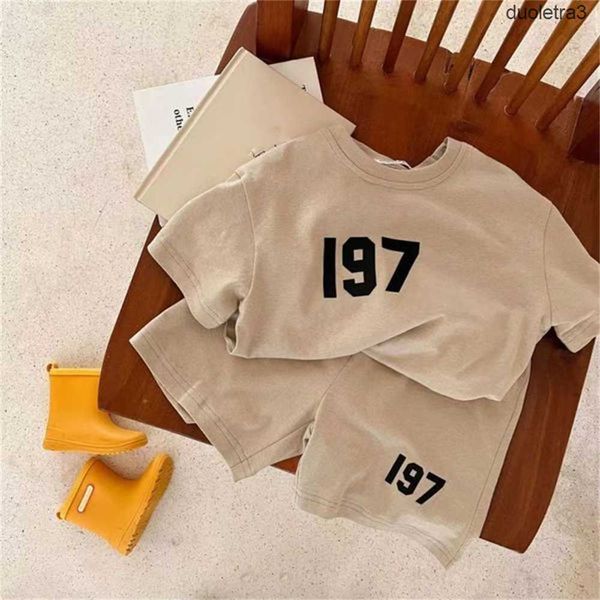 

designer kids clothes sets boys summer ess tracksuits casual letter baby girls kid t shirts pants infants children short sleeve shorts youth, Gray