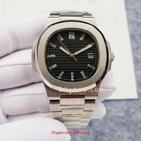 

r olax luxury men's automatic mechanical watch 40mm 904l all stainless steel strap classic folding clasp watch fashion designer waterpr, Slivery;black