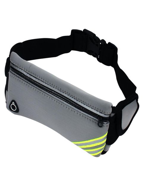 

running bag sports waist belt with water bottle bag reflective strip waist bag warterproof and breathable adjustable size for runn3393993
