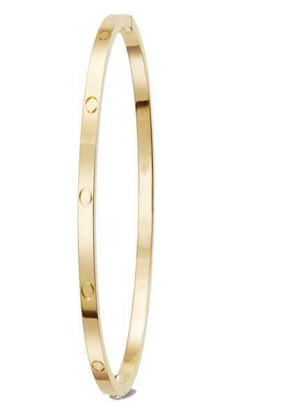 

fashion thin love bracelet copy screw jewelry designers bangle rose gold platinum bangles gift titanium steel 365mm bracele3733658, Black