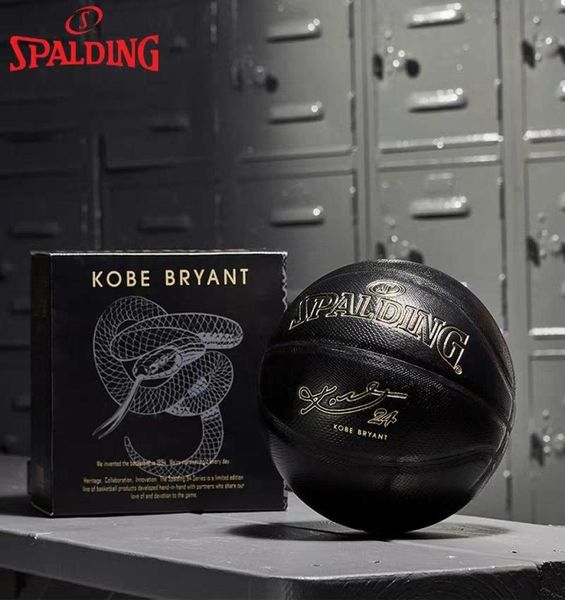 

new spalding 24k black mamba merch basketball 76419z commemorative edition pu wear resistant serpentine basketball ball size 74133970